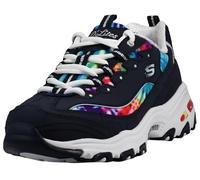 Skechers Women's D'Lites Summer Fiesta Sneaker, Navy/Multi, 5 UK