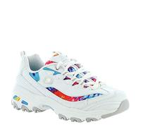 Skechers Womens DLites-Summer Fiesta Sneaker White Multi 7 M US
