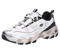 Skechers Women's D'Lites Vintage Vision Sneaker, Black Leather/Multi Trim, 6.5 UK