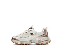 Skechers Women's D'Lites Vintage Vision Sneaker, Natural Leather/Multi Trim, 4 UK