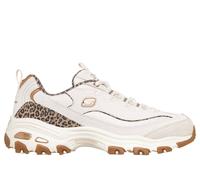 Skechers Women's D'Lites - Wild Charm Sneaker in White, Size 3.5 | Synthetic/Leather/Textile