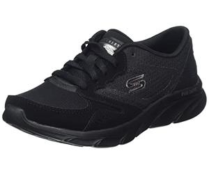 Skechers Women's D'lux Comfort Plent Success Sneaker, Black, 7 UK