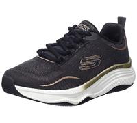 Skechers Women's D'LUX Fitness Sneaker, Black, 3 UK