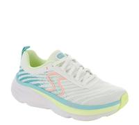 Skechers Women's Relaxed Fit: D'Lux Vapor - Cool Breeze Sneaker in White, Size 4 | Textile/Synthetic, Vegan, Machine Washable