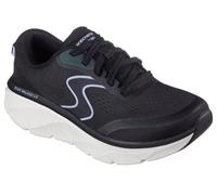 Skechers Women's D'Lux Walker 2.0 - Active Pace Sneaker in Black/Lavender, Size 3 | Textile/Synthetic, Vegan, Machine Washable
