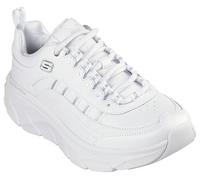 Skechers 150106/WSL D'LUX WALKER 2.0-GOLDEN STEP Womens Trainers White/Silver - UK 7