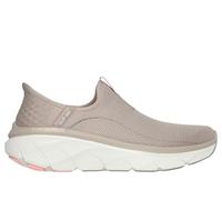 Skechers Women's D'LUX Walker 2.0 Happy Step, Taupe Mesh/Coral Trim, 8 UK