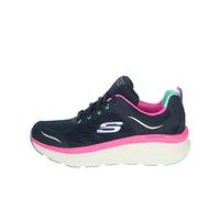 Skechers Women's D'lux Walker Infinite Motion Trainers,Navy Silver Leather Pink Mesh White Tri,7 UK