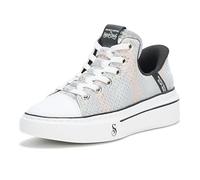 Skechers Women's Dogg One-Disco Snoop Hands Free Slip-ins Sneaker, Silver Multi-Coloured, 3 UK