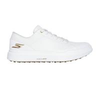 Skechers Women's Drive 6 Arch Leather Relaxed Fit Waterproof Golf Shoe Sneaker, White/Gold, 3.5 UK