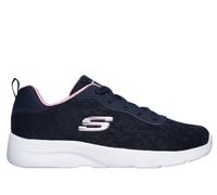 Skechers Women's Dynamight 2.0 - Homespun Sneaker in Navy Blue/Pink, Size 7 | Textile/Synthetic, Vegan