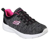 Skechers Women's Dynamight 2.0 - In a Flash Sneaker in Black/Hot Pink, Size 4 | Textile/Synthetic, Machine Washable