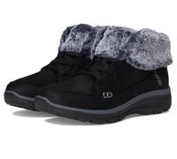 Skechers Women's Easy Going Chilly Standards Ankle Boot, Black Microleather/Faux Fur, 8 UK