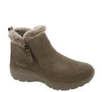 Easy Going Cool Zip! Faux Fur Zip Up Boot With Air-cooled Mf Taupe Suede Skechers Taupe 5