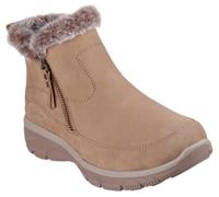(Brown, 6 (Adults')) Skechers Easy Going Cool Zip! Leather Women's Tan Winter Ankle Boots