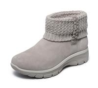 Skechers Women's EASY GOING - COZY LOVIN Hands Free Slip-ins, Sparkle Knit Fold Over boot, Taupe, 7.5M