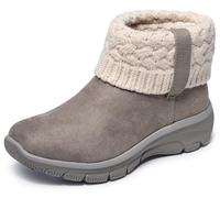 Skechers Women's Easy Going Cozy Weather Boots, Taupe Microfiber/Sweater Knit, 5 UK