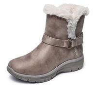 Skechers Women's Easy Going Dreamers Move Boots, Dark Taupe Microleather/Buckle Trim, 6.5 UK