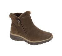 Skechers Women's Easy Going High Zip 2 Trainer, Brown, 4 UK