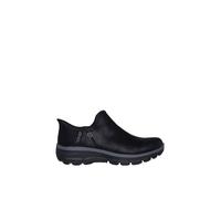 Skechers Womens Easy Going Modern Hour Slip-in Scooped Collar Boot With Air-cooled Mf Black Microleather - Size UK 4