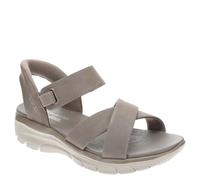 Skechers Women's Easy Going Somewhere Sunny Sneaker, Taupe, 6 UK