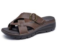 Skechers Women's Easy Going-Sundown Flip-Flop, Chocolate, 2.5 UK