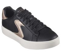 Skechers Women's Eden Lx Beaming Glory Sneaker, Black Duraleather/Rose Gold Trim, 3 UK