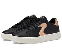 Skechers Women's Eden Lx Beaming Glory Sneaker, Black Duraleather/Rose Gold Trim, 4.5 UK