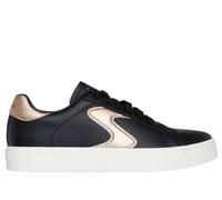 Skechers Duraleather Metallic Popped Lace-up W/air-cooled Mf, Black, Size 4, Women Black