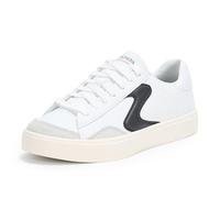 Skechers Women's Eden Lx Slick Talk Sneaker, White/Black Duraleather/Gray Trim, 8 UK