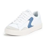 Skechers Women's Eden Lx Slick Talk Sneaker, White/Navy Duraleather/Gray Trim, 4 UK