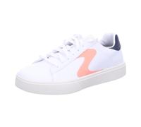 Skechers Women's Eden LX TOP Grade, White Duraleather/Navy/Pink Trim, 4.5 UK