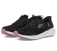 Skechers Women's Edgeride Impression Slip-On Sneakers, Black Knit/Pink Trim, 5 UK
