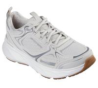 Skechers Women's Edgeride Silver Eclipse Sneaker, Natural Mesh/Duraleather/Trim, 8 UK