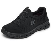 Skechers Women's Elastic Mesh Sneakers with Non-Slip Sole, Black, 8 UK