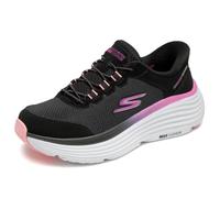 Skechers Women's Max Cushioning Endeavour Cardova Slip-On Sneakers, Black Textile/Pink Trim, 5 UK