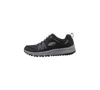 Skechers Women's Escape Plan Endless Pursuit Trekking Low Cut Shoes, Black Leather/Mesh/Hot Pink Trim, 3.5 UK