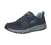 Skechers Women's Escape Plan Endless Pursuit Trekking Low Cut Shoes, Navy Leather/Mesh/Blue Trim, 4.5 UK