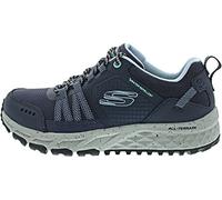 Skechers Women's Escape Plan Endless Pursuit Trekking Low Cut Shoes, Navy Leather/Mesh/Blue Trim, 5 UK