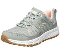 Skechers Women's Escape Plan Endless Pursuit Trekking Low Cut Shoes, Olive Leather/Mesh/Light Pink Trim, 6 UK