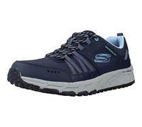 Skechers Women's 180061 NVBL Trekking Low Cut, Navy Leather/Mesh/Blue Trim, 4 UK