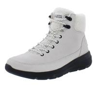 Skechers Women's Fashion Boot, White Black, 6 UK | Cold Weather, Ultra Go Cushioning, Air-Cooled Goga Mat, Sherpa Lining, 3M Scotchgard