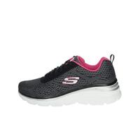 Skechers Women's Fashion Fit-bold Boundaries Trainers, Black Black Hot Pink Bkhp, 8 UK