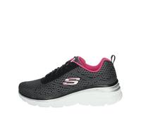 Skechers Women's Fashion Fit Bold Boundaries Trainers, Black Mesh Hot Pink Tirm, 6.5 UK
