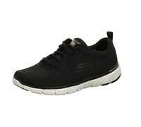 Skechers Women's Flex Appeal 3.0 First Insight Trainers, Black Mesh White Trim, 3 UK