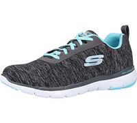 Skechers Women's Flex Appeal 3.0-insiders Trainers, Black Light Blue, 7 UK