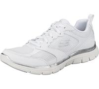 Skechers Women's Flex Appeal 4.0 Active Flow Sneaker,White Leather/Mesh/Trim, 5.5 UK