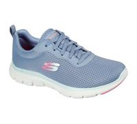 Skechers Women's Flex Appeal 4.0 - Brilliant View Sneaker in Slate, Size 5 | Textile/Synthetic, Vegan, Machine Washable