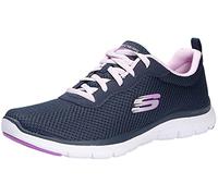 Skechers Women's Flex Appeal 4.0 Brilliant View Sneaker, Navy, 4.5 UK