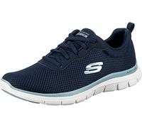 Skechers Women's Flex Appeal 4.0 Brilliant View Sneaker, Navy Mesh Bluen Trim, 6 UK
